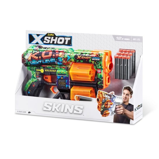 Zuru, X-Shot wyrzutnia Skins Dread Boom + 12 strzałek X-Shot