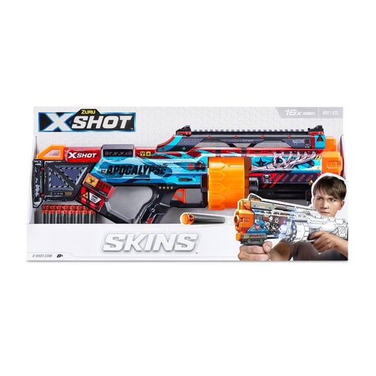 ZURU, X-Shot, wyrzutnia Skins Last Stand + 16 strzałek X-Shot