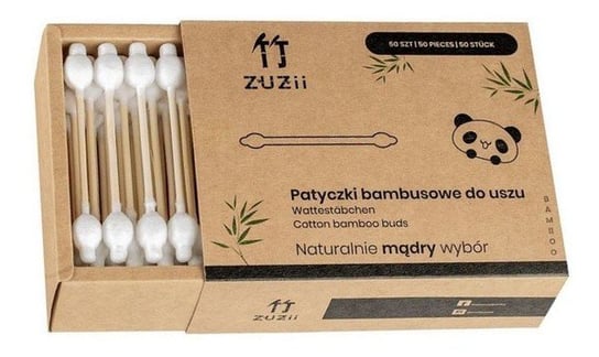 ZUZii, bambusowe patyczki kosmetyczne dla dzieci i niemowląt, 50 szt. ZUZii