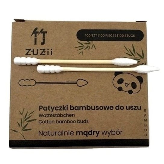 ZUZii, biodegradowalne patyczki kosmetyczne bambusowe, 100 szt. ZUZii