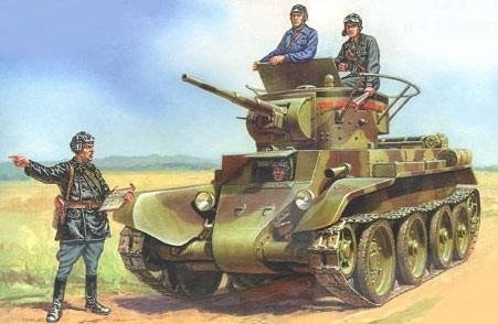 Zvezda, model do sklejania BT-7 Soviet Tank with Crew ZVEZDA