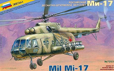 Zvezda, model do sklejania Mil Mi17 HIP ZVEZDA