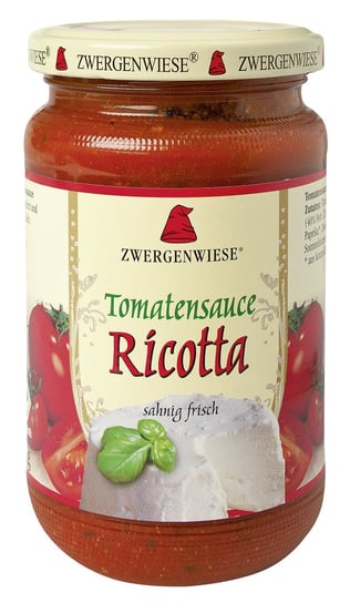 Zwergenwiese, sos pomidorowy z ricottą bezglutenowy bio, 350 g Zwergenwiese