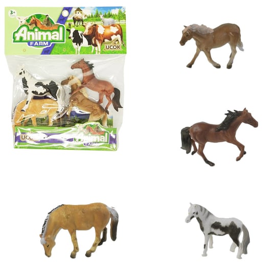 Zwierzęta Domowe Konie 4 Sztuki Zabawka Dla Dzieci Trifox