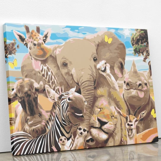 Zwierzęta z Safari - Malowanie po numerach 50x40 cm ArtOnly