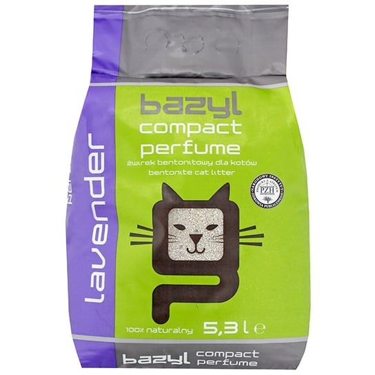 Żwirek bentoninowy dla kota, zapach lawendy Compact BAZYL, 5,3 l . Bazyl