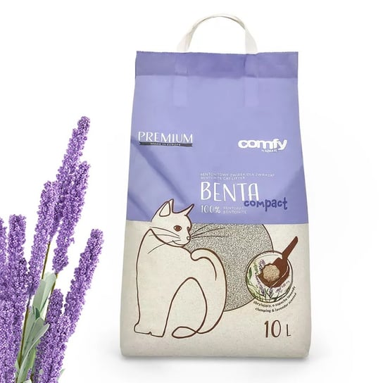 Żwirek Bentonitowy Lawendowy Dla Kota 10L - Comfy Benta New Compact Lavender Comfy