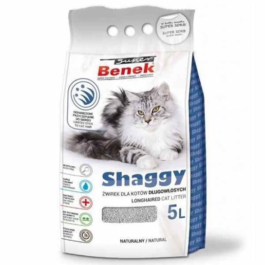 Żwirek dla kotów długowłosych CERTECH Super Benek Shaggy, 5 l Benek
