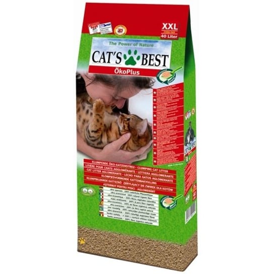 Żwirek drewniany dla kotów, Cat's Best Eco Plus, 40 l Cat's Best