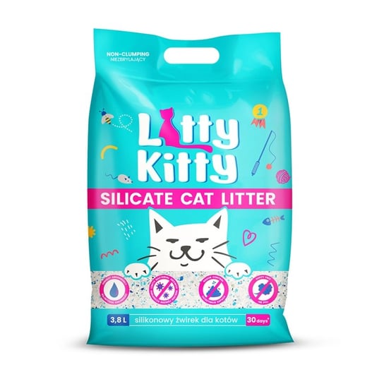 ŻWIREK SILIKONOWY ANTYBAKTERYJNY BEZZAPACHOWY 3,8L LITTY KITTY SILIKAT PETMEX