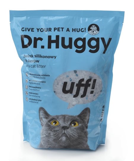 Żwirek silikonowy dla kotów DR. HUGGY, 3,8 l Dr. Huggy