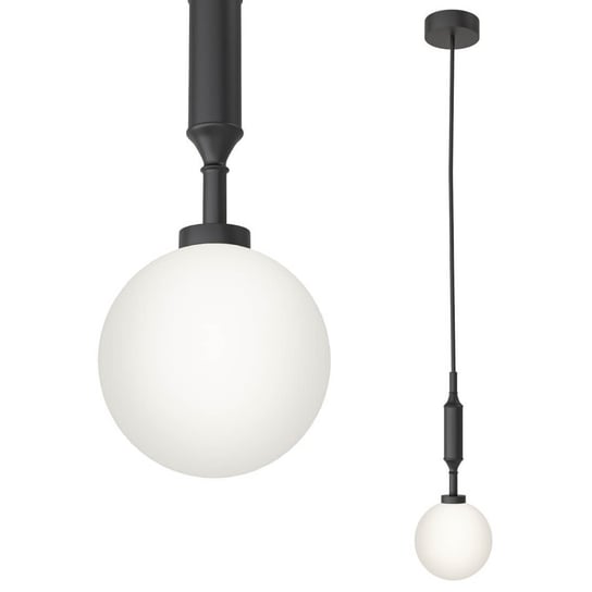 Zwis 1-płomienny Ero I biała kula ball szklana do kuchni Orlicki Design