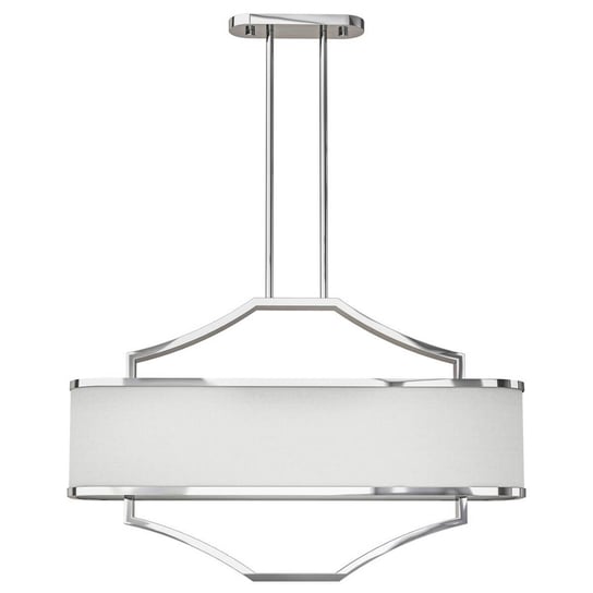 Zwis biały do salonu Gerdo Ovale materiałowa Lampa wisząca Orlicki Design