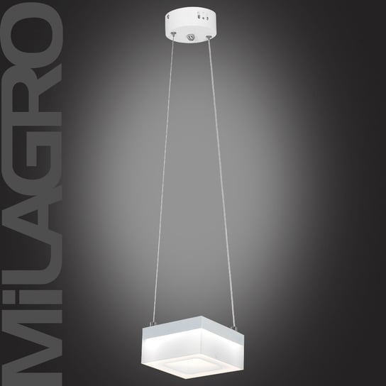 Zwis sufitowy MILAGRO, Cubo, biały, LED, 1x12W Milagro