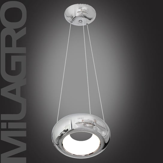 Zwis sufitowy MILAGRO, Mercurio, srebrno-biały, LED, 1x12W Milagro