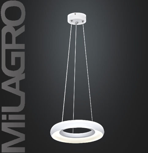 Zwis sufitowy MILAGRO, Rondo Bianco, biały, LED, 1x12W Milagro