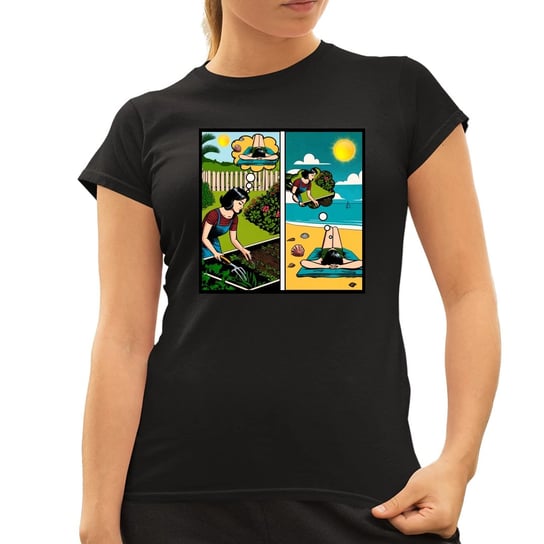 Życie działkowicza - damska koszulka na prezent dla działkowca Koszulkowy