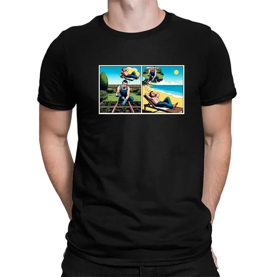 Życie działkowicza - męska koszulka na prezent dla działkowicza Koszulkowy