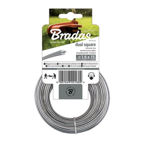 Żyłka Bradas RIPPER DUAL, kwadrat, 2,7mm x 50m BRADAS