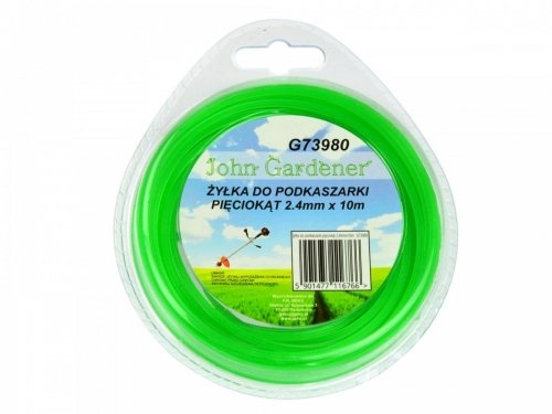 Żyłka do podkaszarki pięciokąt 2,4mmx10m(120) Geko