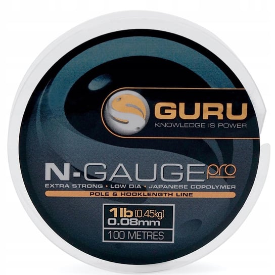 Żyłka Przyponowa Guru N-Gauge Pro Przeźroczysta 100 M 0.08 Mm 1 Lb Guru