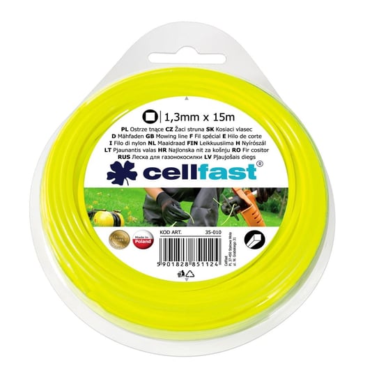 Żyłka tnąca CELLFAST 35010, kwadrat, 1,3 mm x 15 m Cellfast