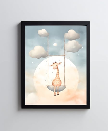 Żyrafa na huśtawce - 40x50 cm - Bez ramy Harmony Posters