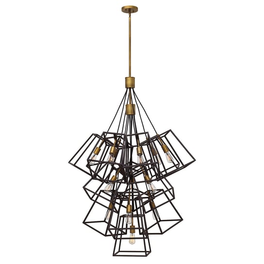 Żyrandol HINKLEY LIGHTING Fulton, czarno-złoty, 13x60W, 146,6x85 cm Hinkley Lighting