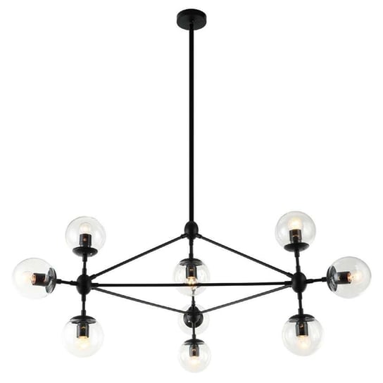 Żyrandol LAMPA wisząca Bao Nero Clear Orlicki Design metalowa OPRAWA industrialna ZWIS kule balls molekuły loft przezrocz Orlicki Design