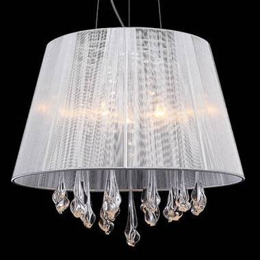 Żyrandol LAMPA wisząca ISLA MDM1869-3 WH Italux klasyczna OPRAWA abażurowa kryształowa ZWIS glamour crystal biały ITALUX