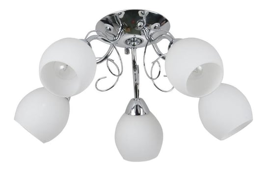 Żyrandol LAMPEX Greg 5, 60 W, srebrny, 28x52 cm Lampex