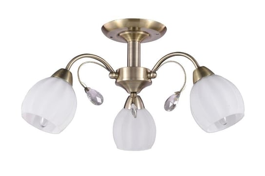 Żyrandol LAMPEX Melani 3, 60 W, biało-patynowy, 30x50 cm Lampex