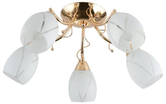 Żyrandol LAMPEX Yoko 5, 60 W, biały, 28x52 cm Lampex