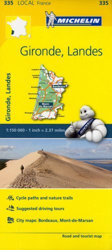 Żyronda, Landy. Mapa 1:150 000 Michelin Travel Publications