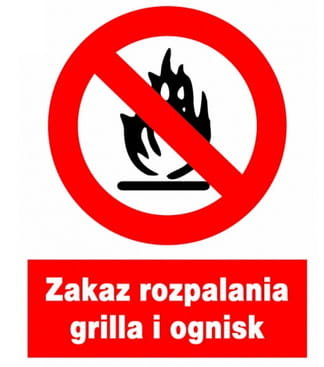 Zzo-5 Znak Bhp Zakaz Rozpalania Grilla I Ognisk Mój Dom Bis