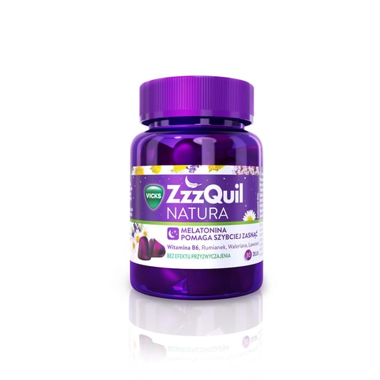 ZzzQuil Natura, suplement diety, 30 żelków Gamble Health