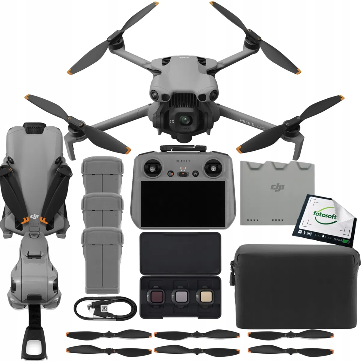 Dron DJI Mini 5 Pro Fly More Combo (DJI Rc2)