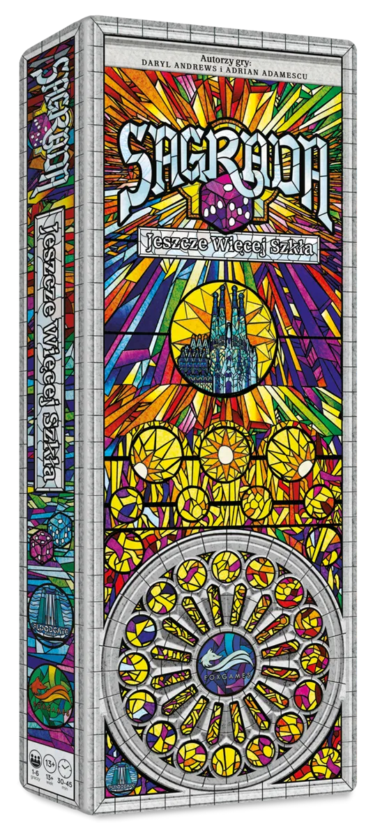 Sagrada: jeszcze więcej szkła, dodatek, gra planszowa, FoxGames