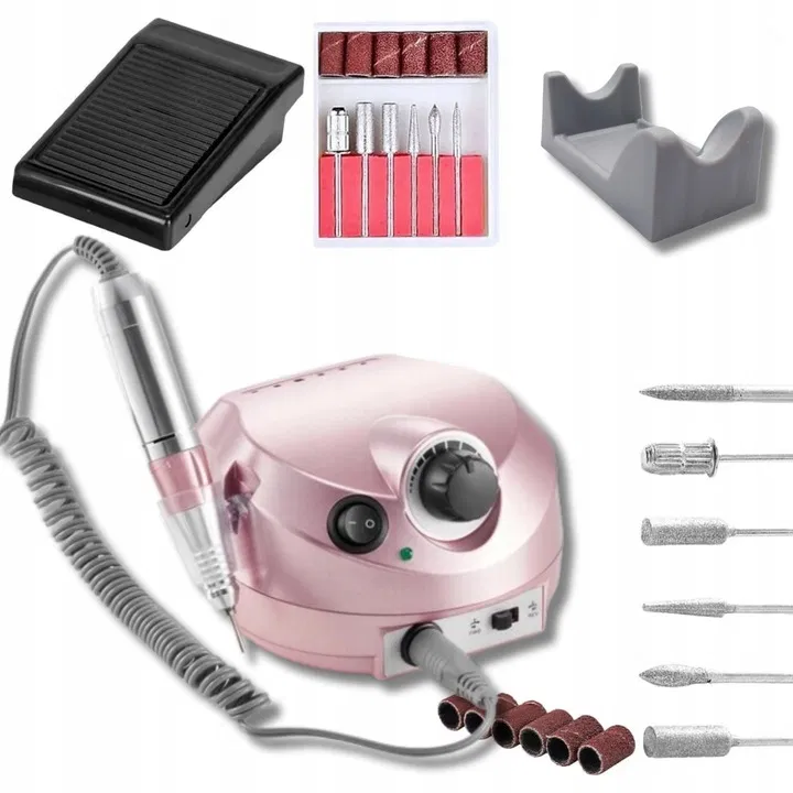 Frezarka Do Paznokci 65W Manicure Pedicure Do Usuwania Hybryd Żelu + Frezy