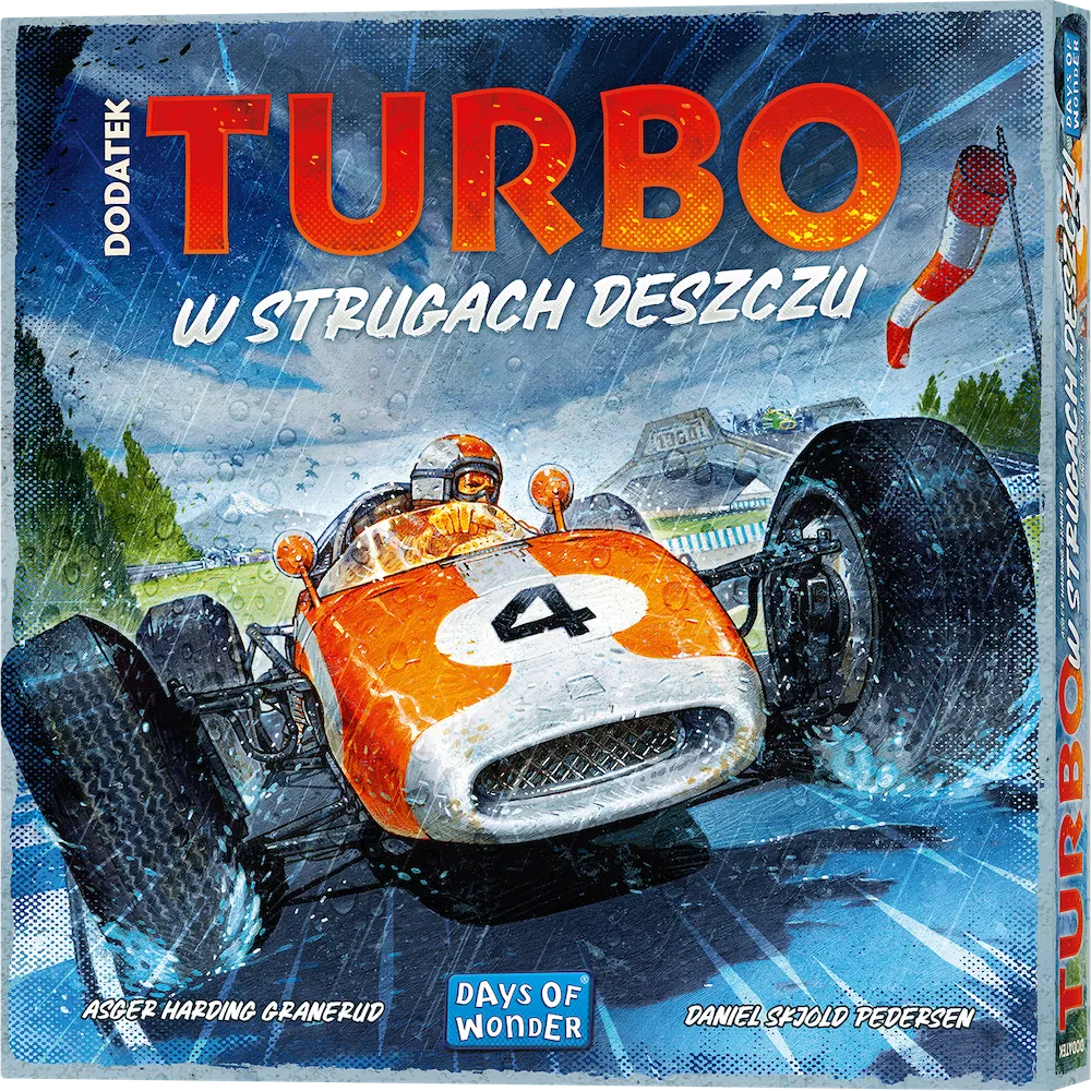 Turbo: W Strugach Deszczu, gra planszowa, Rebel
