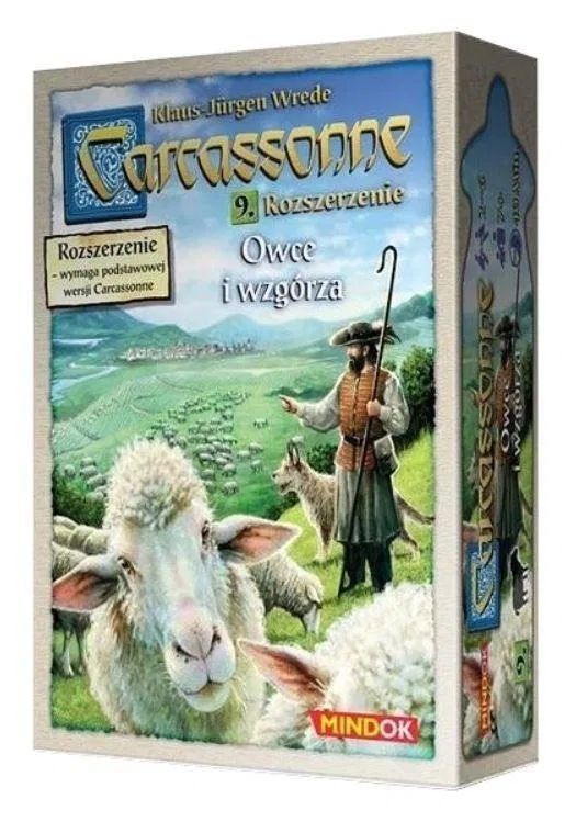 Carcassonne PL Edycja 2.0, 9: Owce i Wzgórza, gra planszowa