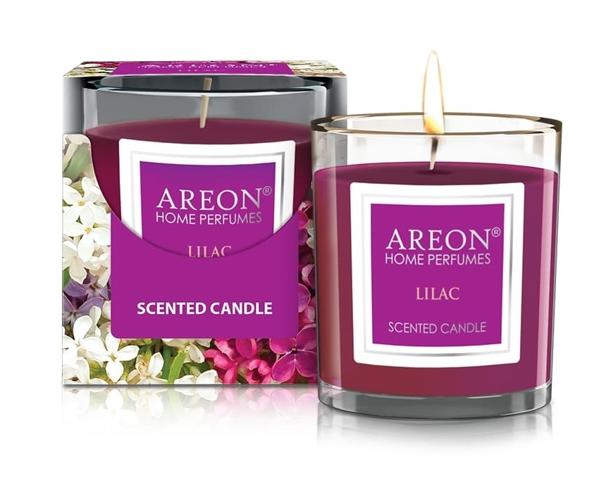 Aromatyczna świeca AREON Lilac 120g