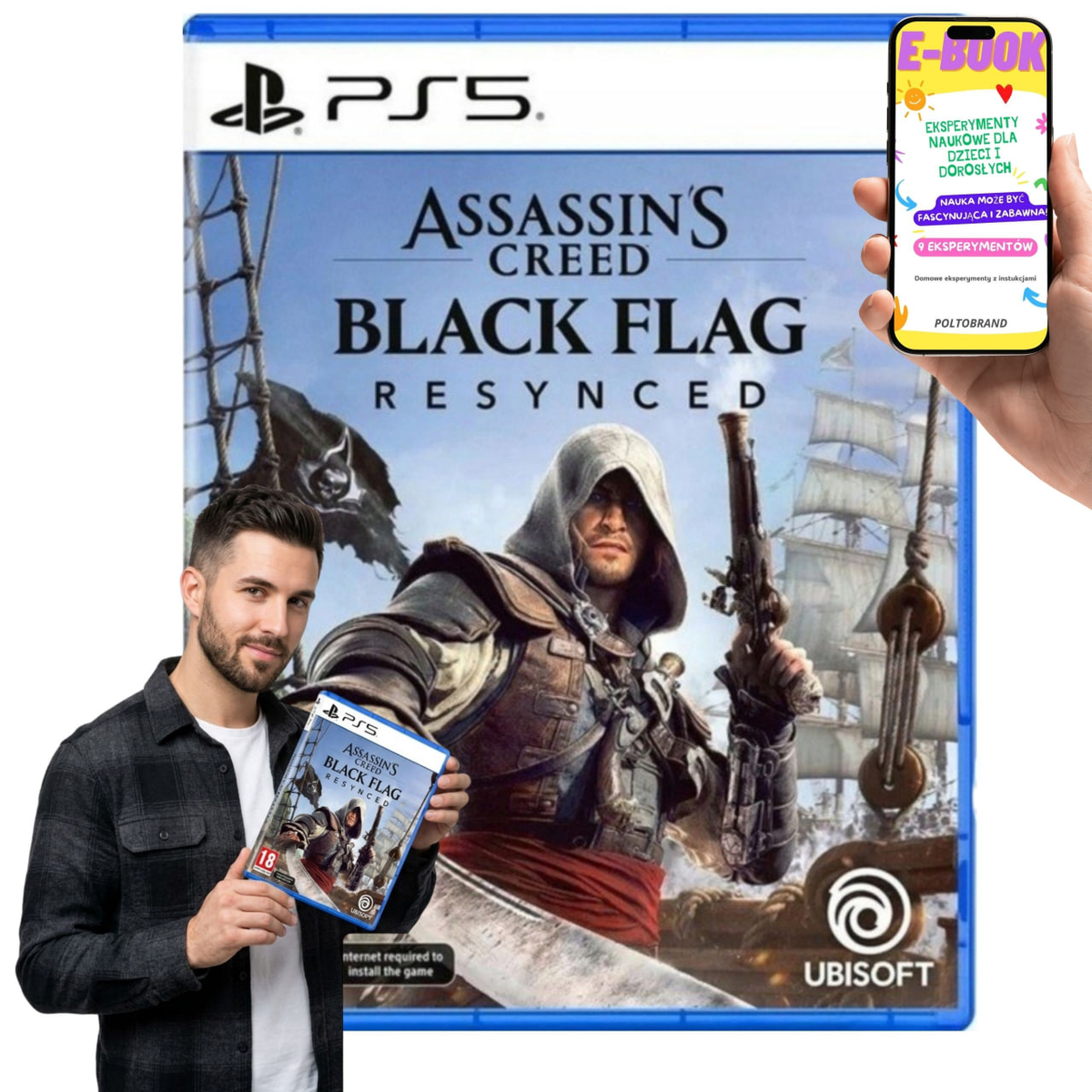 Assassin's Creed Black Flag Resynced PS5 Gra Pudełkowa PL Napisy Prezent Dla Gracza + E-BOOK