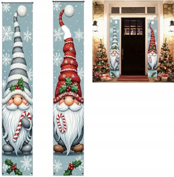 Baner świąteczny zestaw Świąteczne Skrzaty 180×30cm dekoracja na drzwi