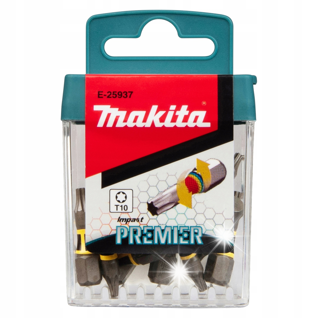 Makita E-25937 Impact Premier Bit skrętny T10 x 25 mm 15 sztuk