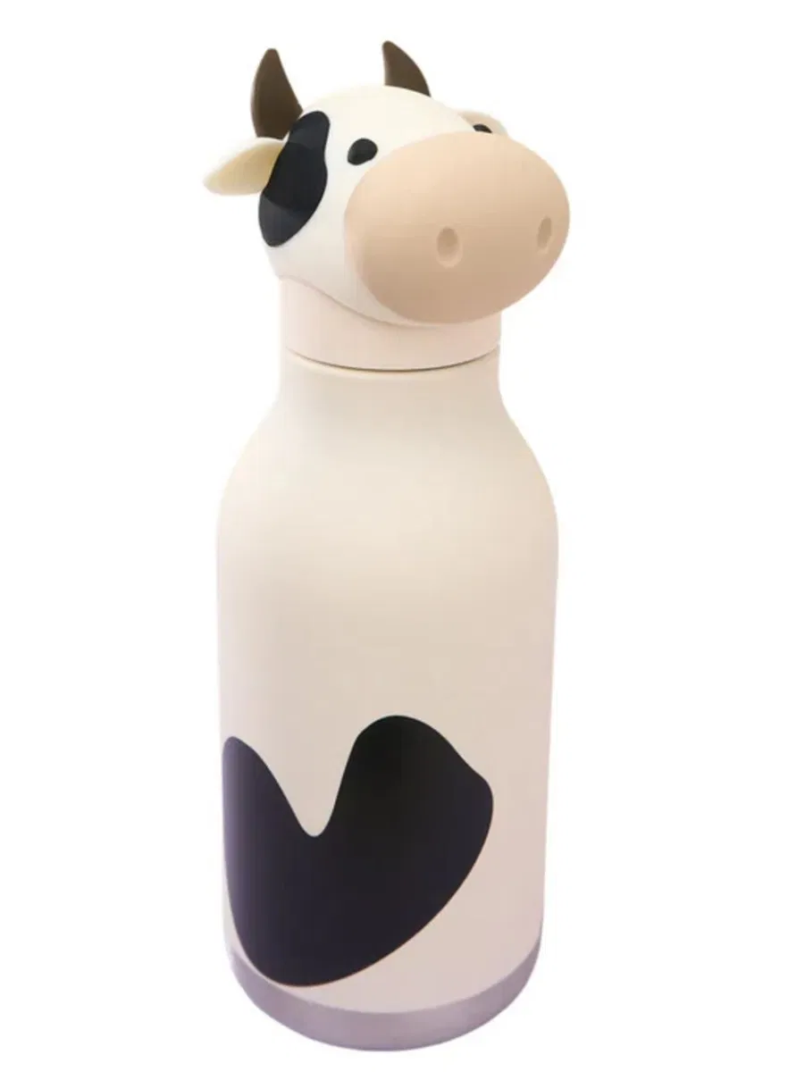 Butelka termiczna dziecięca Asobu Bestie Bottle 0,46 l - cow