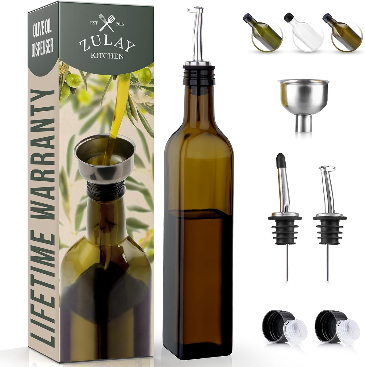 BUTELKA Z DOZOWNIKIEM SZKLANA 500ML NA OLIWĘ I OLEJ