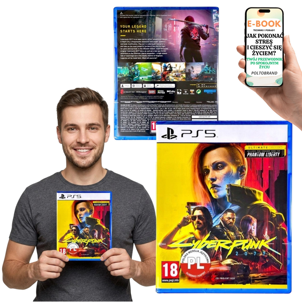 Cyberpunk 2077 Ultimate Edition PlayStation 5 Pudełkowa + E-BOOK-1