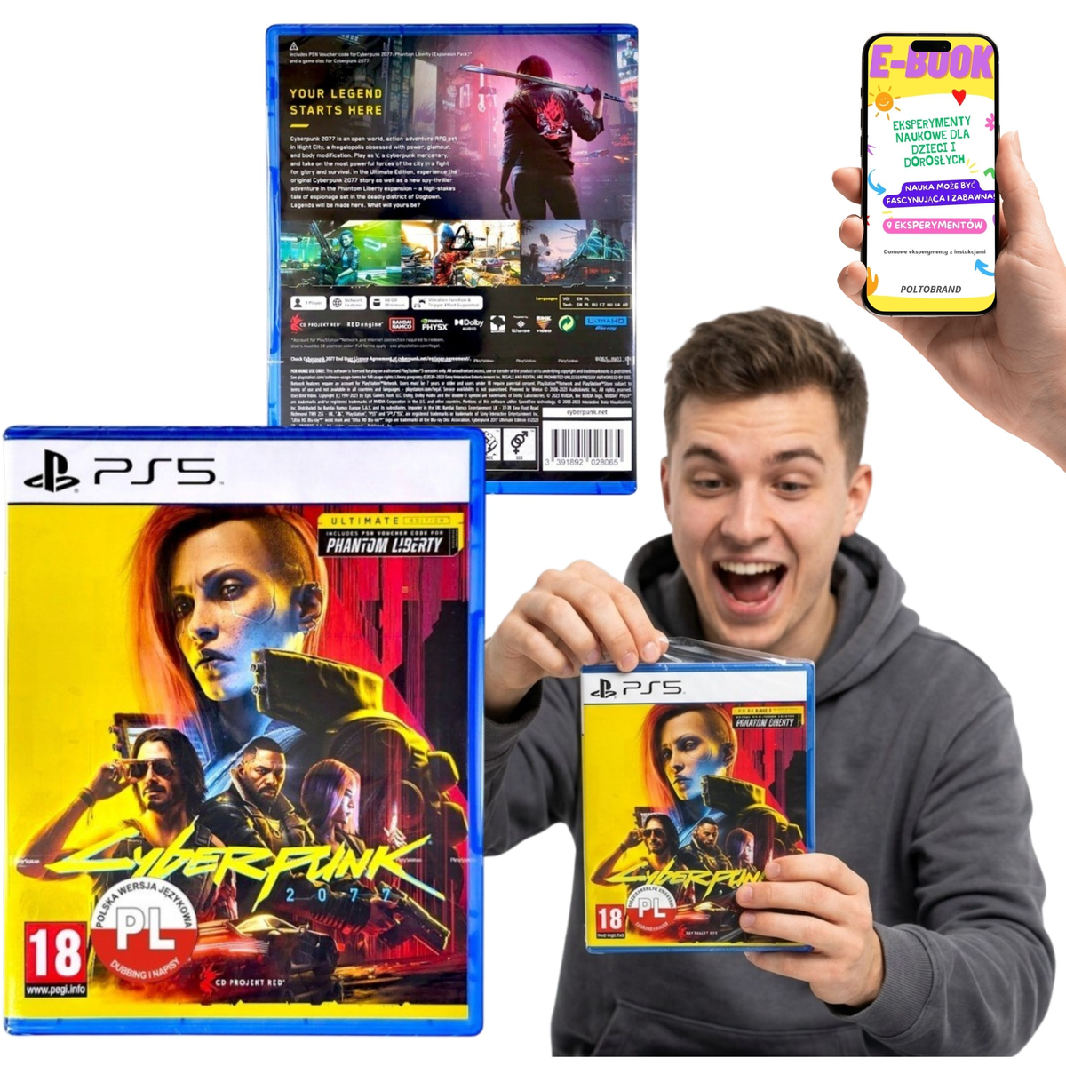 Cyberpunk 2077 Ultimate Edition PS5 PL Dubbing + E-BOOK