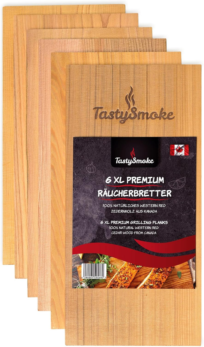 DESKI DO GRILLOWANIA 6 SZTUK NATURALNE DREWNO CEDROWE